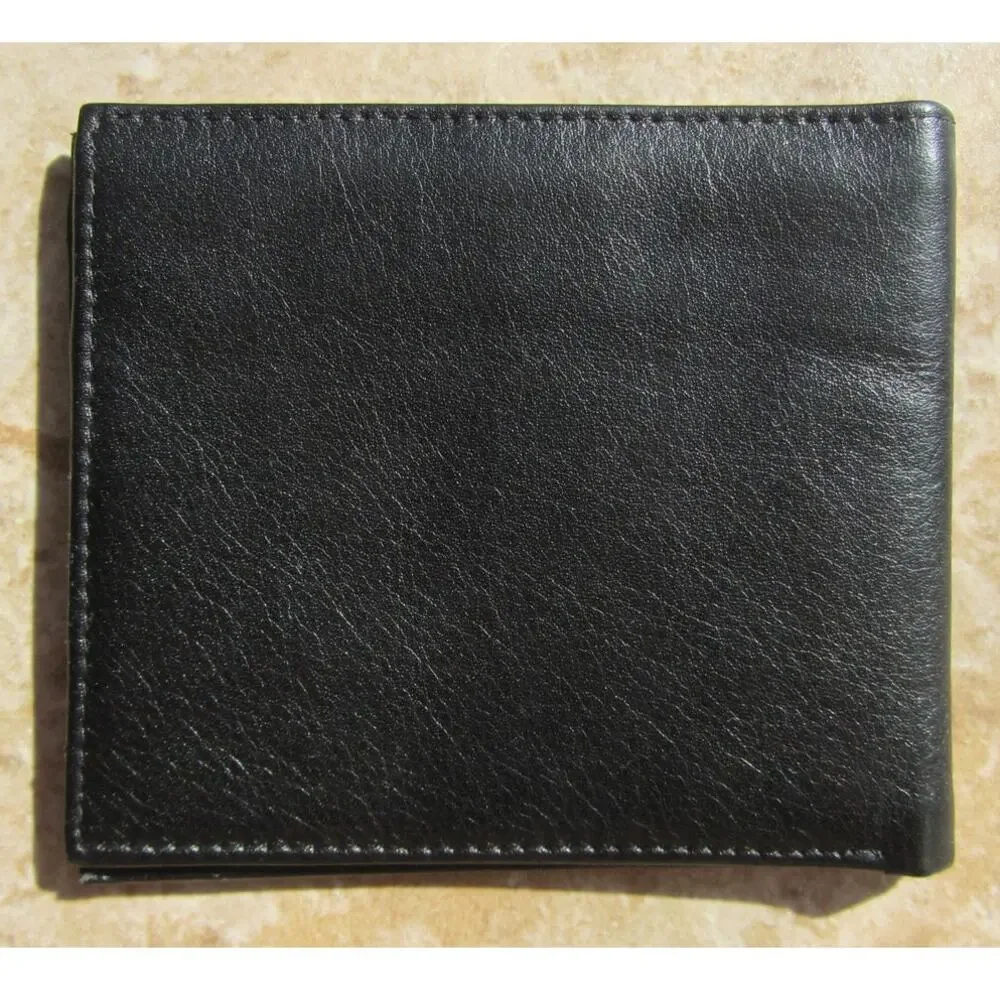 Rolls-Royce Authentic Bifold Genuine Black Leather Wallet LIKE NEW